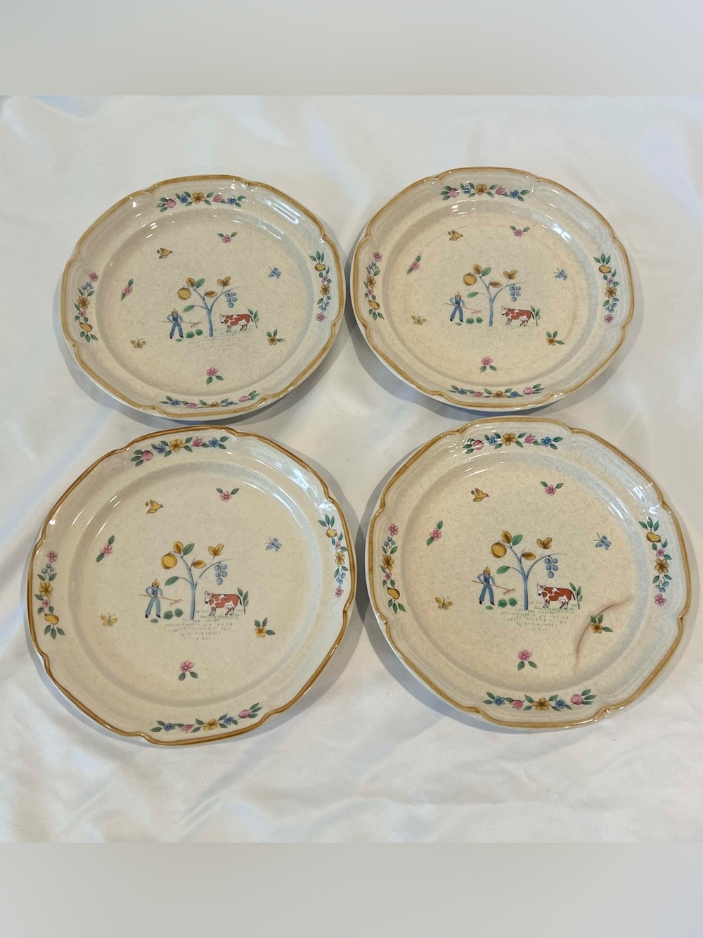 Vintage Heartland #7774 Salad Plates Set of 4 Japan